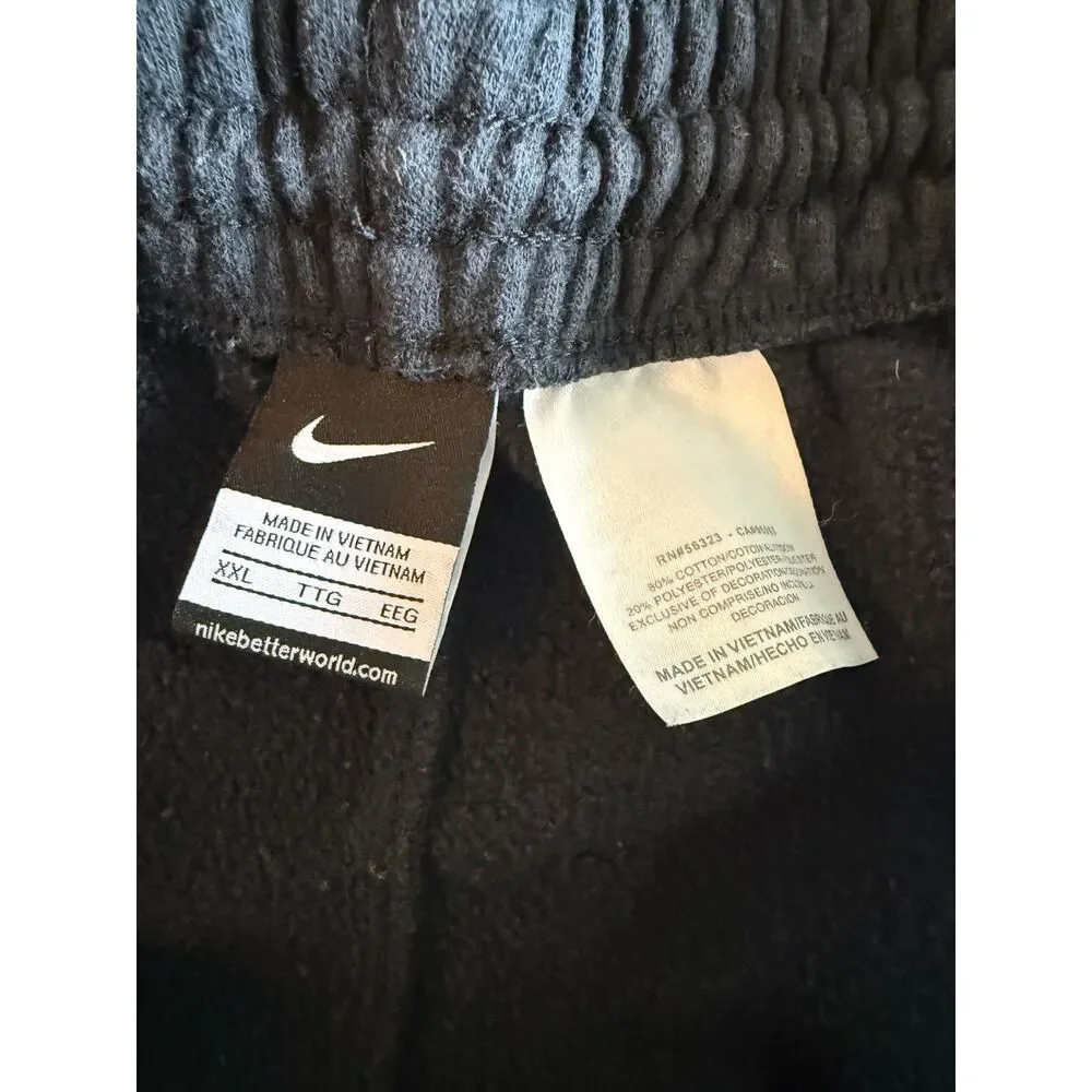 Nike Black Fleece Sweatpants XXL Relaxed Fit Drawstring Joggers